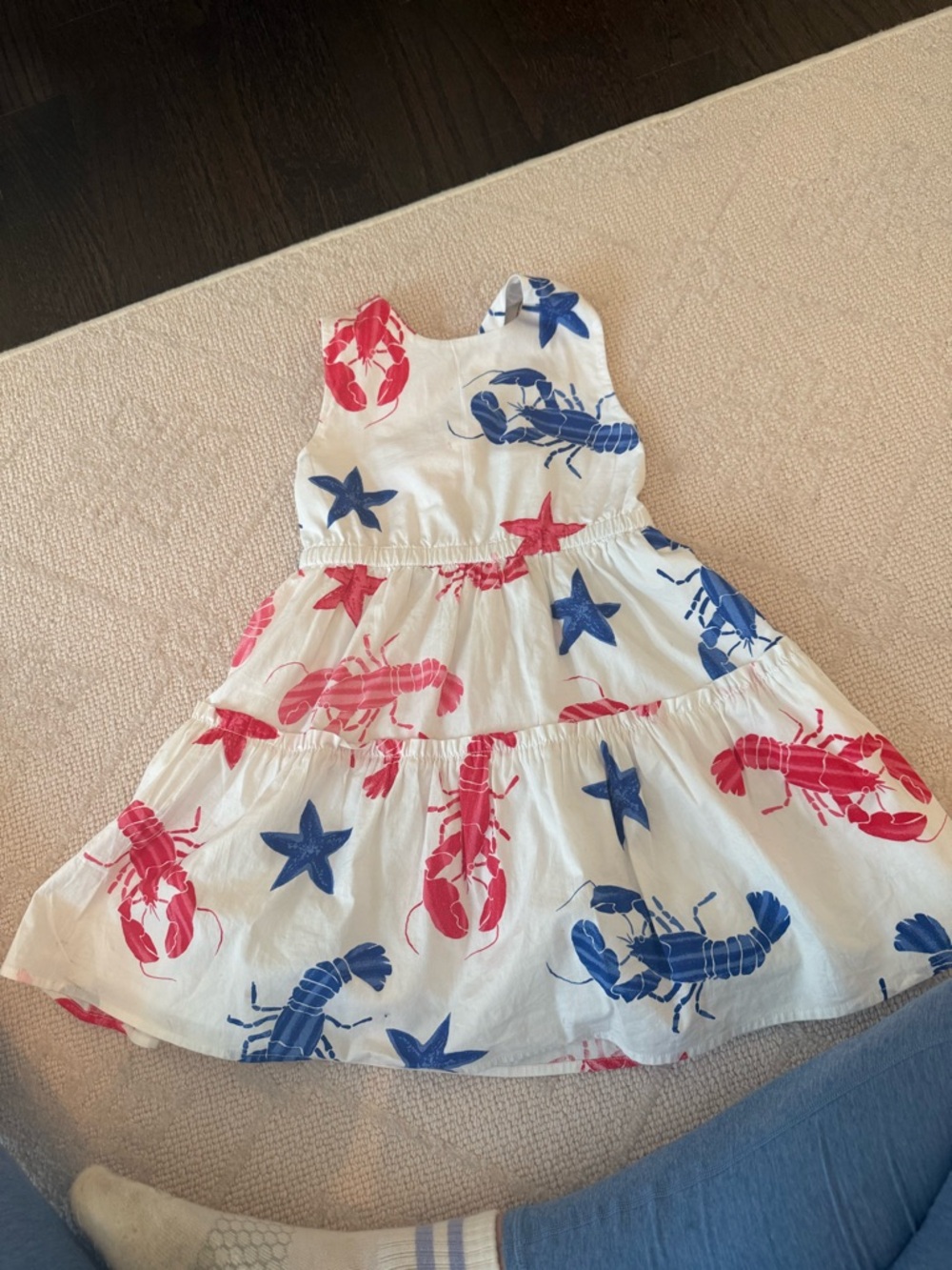 Crewcuts Lobster Cross Back Dress size 5